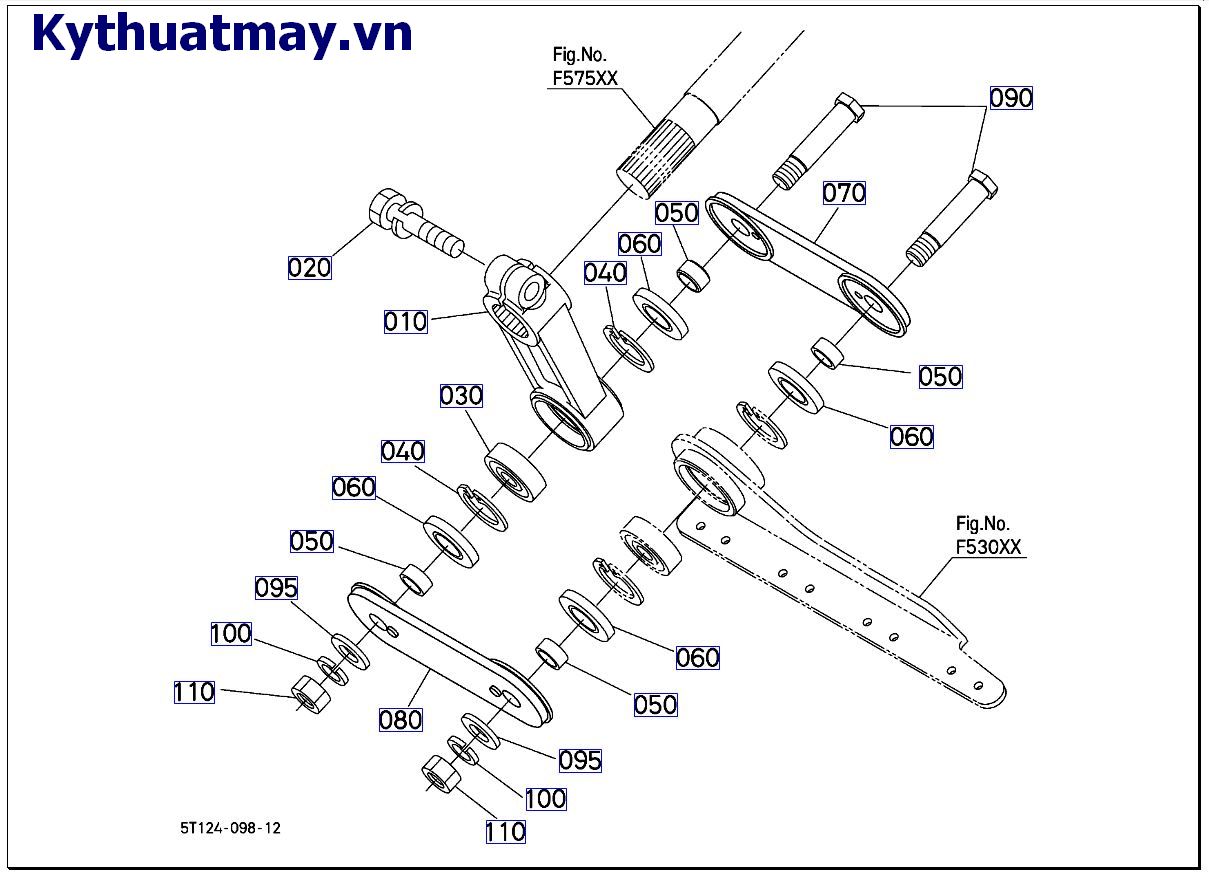 Cánh tay truyền động lưỡi cắt